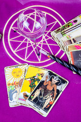 Tarot cards with the crystal ball and magic wand (13).