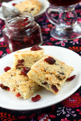 Dried cranberry shortbread