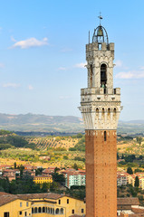 Fototapeta na wymiar Mangia Tower (Siena)