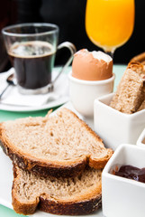 Breakfast with orange juice