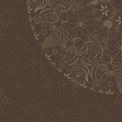 Invitation Card with Abstract Ornamental Element