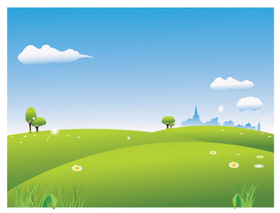 Obraz premium Green field