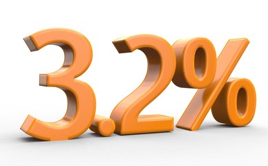 3.2 % 3d Schrift orange