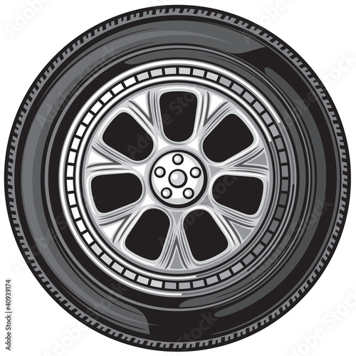 &quot;wheel (vector tyre)&quot; Imágenes de archivo y vectores