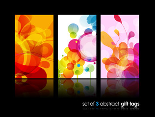 Set of abstract colorful circle illustrations.