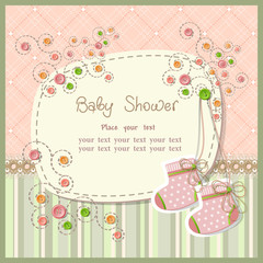 Baby shower with scrapbook elements