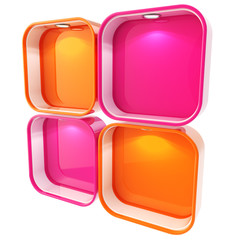 Shop window copyspace showcase isolated