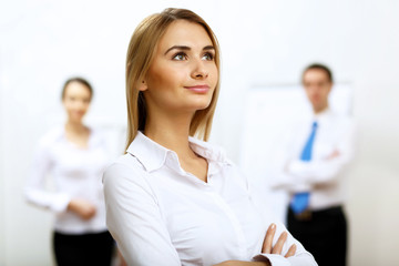 Obraz premium Portrait of a business woman in office