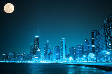 Chicago by night