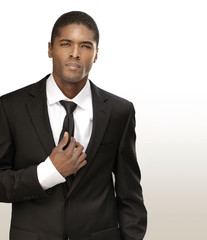 Young business man in suit