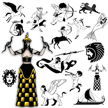 action mythology character design pitonisa enchanter