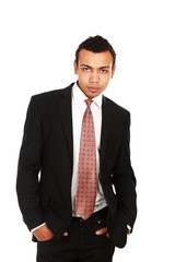 A portrait of a businessman standing