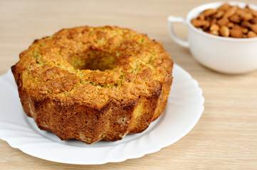 A delicious homemade almond cake