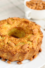 A delicious homemade almond cake