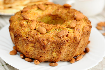 A delicious homemade almond cake