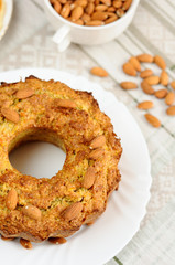 A delicious homemade almond cake
