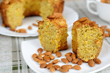 A delicious homemade almond cake