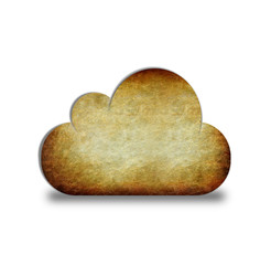 sky and clouds on background retro brown