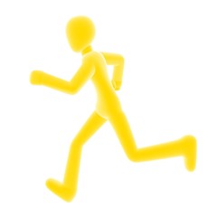 run　right　yellow