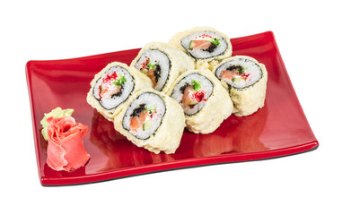 Japanese Cuisine -Tempura Maki Sushi (Deep Fried Roll made of sa