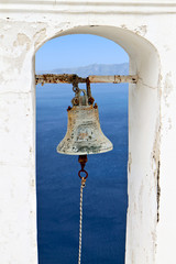 Campanile at Santorini island in Greece