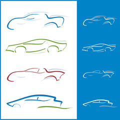 Ensemble Icones - Voiture Automobile pour Logos