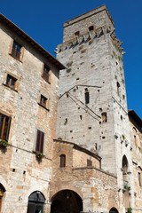 Fototapeta na wymiar San Gimignano towers, Tuscany, Italy