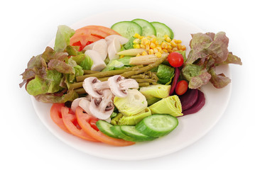 serving of healthy vegetables salad