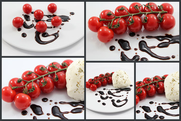 Collage Tomaten Mozarella