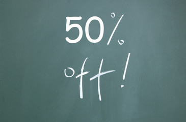 50% discount symbol