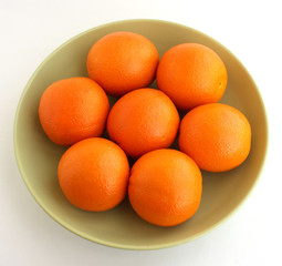 Six ripe oranges