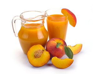 peach juice and fruit