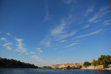 Falucca on the Nile River, Aswan, Egypt