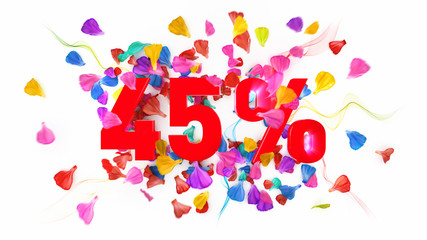 45 percent off