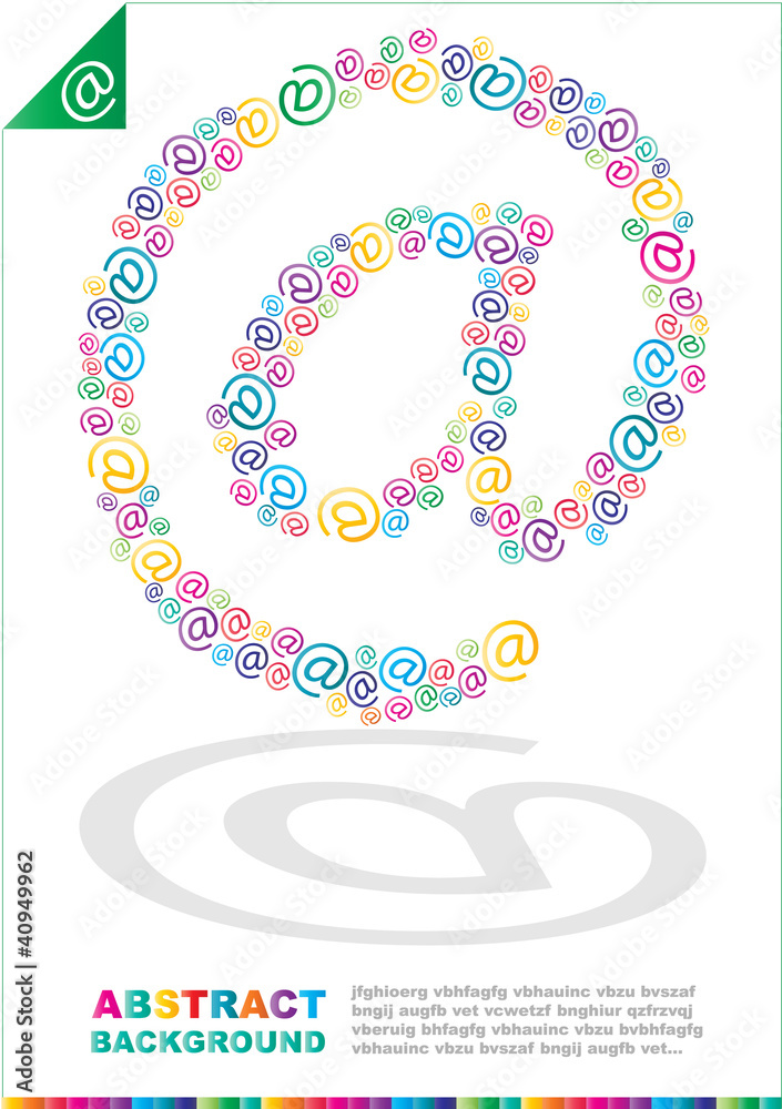 Fototapete vector page layout with color gradient at sign