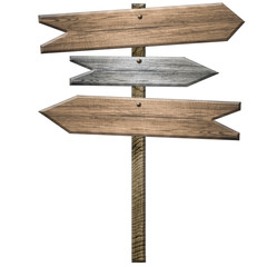 Holz Schild Pfeil braun