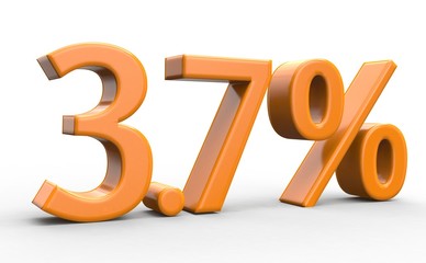3.7 % 3d Schrift orange