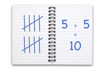 arithmetic problem on notepad