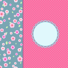 Vintage Pink Floral Invitation Card