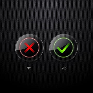 Yes and no buttons