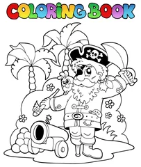 Photo sur Plexiglas Bricolage Livre de coloriage avec thème pirate 6