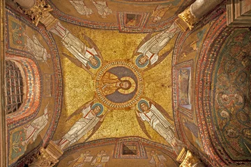 Foto auf Acrylglas Rome - old mosaic from roof - Santa Prassede church © Renáta Sedmáková