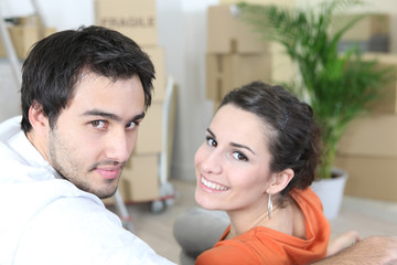 Couple moving house