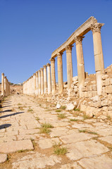 Fototapeta premium First cross street, Jerash (Jordan)