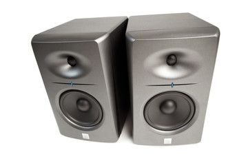 Obraz premium studio audio monitors isolated on white