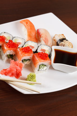 sushi on the plate