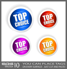 Best choice tag or stickers collection