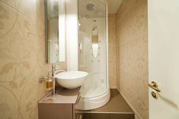 Modern shower, interior bathroom