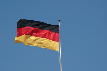 Flagge, Fahne, Deutschland, Schwarz, Rot, Gold