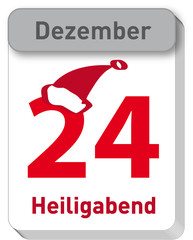 24. Dezember, Weihnachten, Heiligabend - Abreißkalender 